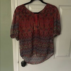 Women's Multicolor Patterned Top